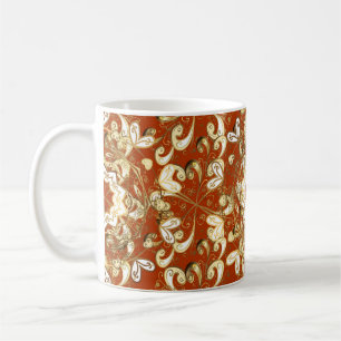 Vintage illustration. Seamless pattern golden elem Coffee Mug