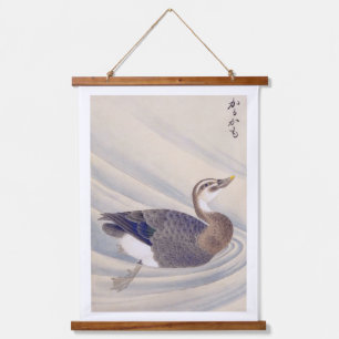 Vintage illustration: Spot-billed duck Hanging Tapestry