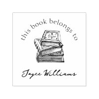 Vintage Illustration This Book Belongs To Custom
