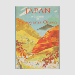 Vintage Illustration Travel Japan  Tissue Paper
