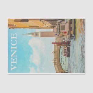 Vintage Illustration Travel Venice, Italy Tissue Paper