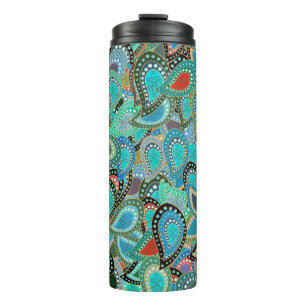 Vintage illustration. Ultrafashionable fabric patt Thermal Tumbler