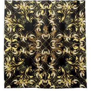 vintage illustration. Vintage seamless pattern on  Shower Curtain