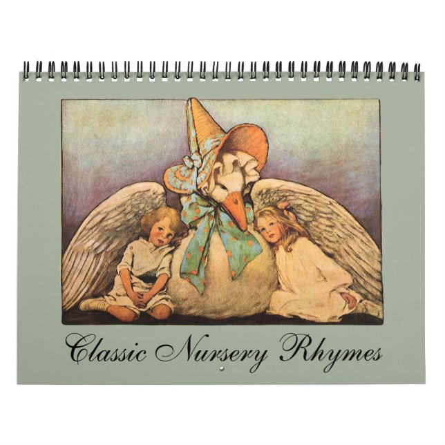 Vintage Illustrations Mother Goose Nursery Rhymes Calendar (Cover)