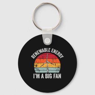 Vintage I'm A Big Fan Funny Renewable Energy Gift  Key Ring
