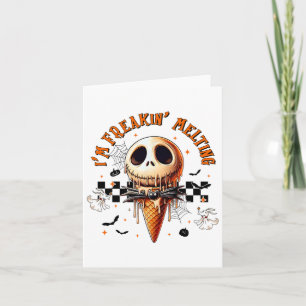 Vintage Im Freaking-melting Ice Cream Halloween Sp Card