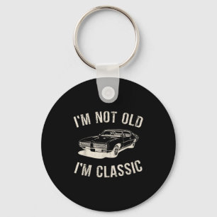 Vintage I'm Not Old I'm Clic Funny Car Graphic Men Key Ring
