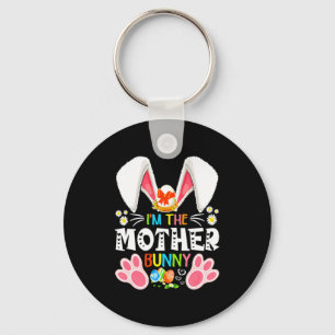 Vintage Im The Mother Bunny Funny Easter T Shirt  Key Ring