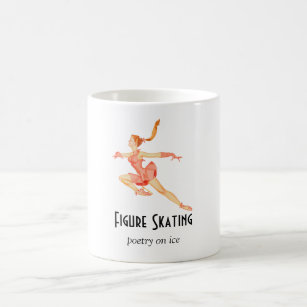 Vintage Image of A Figure Skater In A Pink Outfit Coffee Mug