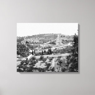 Vintage Image of the Mount of Olives, Jerusalem Canvas Print