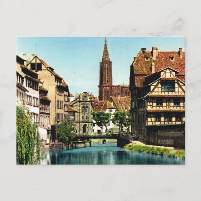 Vintage image, Strassbourg, Cathedral Postcard (Front)