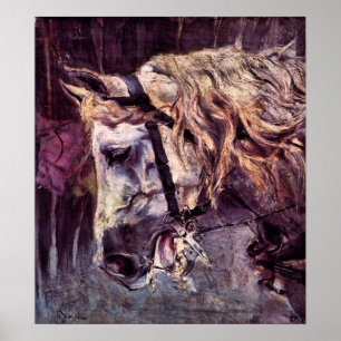 Vintage Impressionism, Head of a Horse by Boldini Poster