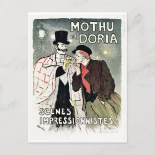 Vintage impressionism poster postcard