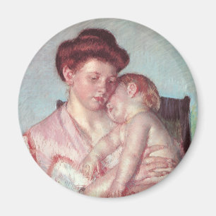 Vintage Impressionism, Sleepy Baby by Mary Cassatt Magnet