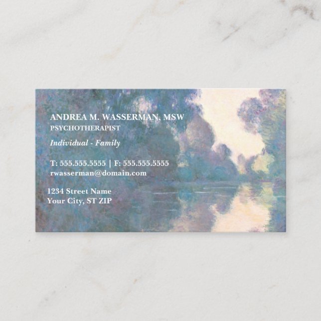 Vintage Impressionist Art Therapist Business Card (Front)