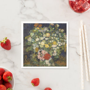 Vintage Impressionist Floral Bouquet Van Gogh Napkin