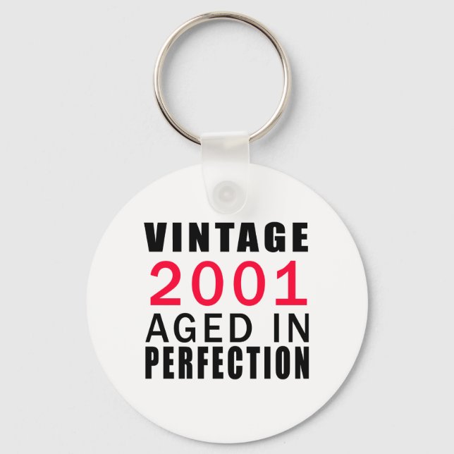 Vintage In 2001 Aged In Perfection Key Ring (Front)