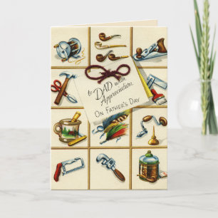 Vintage In Appreciation on Father's Day Card