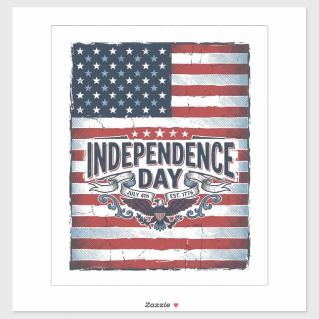 Vintage Independence Day Flag Shirt (Sheet)