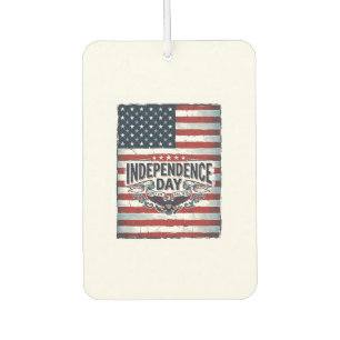 Vintage Independence Day Flag Shirt Car Air Freshener