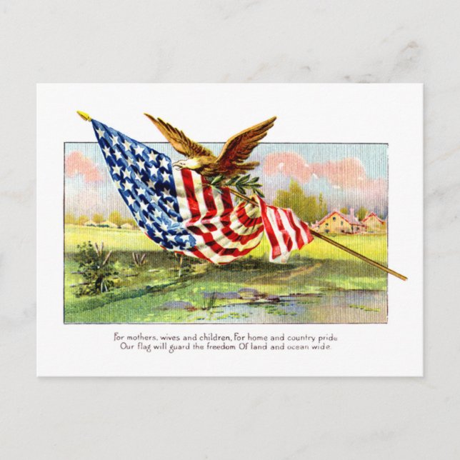Vintage Independence Day Postcard (Front)