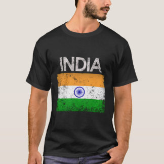 Vintage India Indian Flag Pride Gift T-Shirt