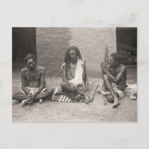 Vintage India, Sadhus, Indian holy men Postcard