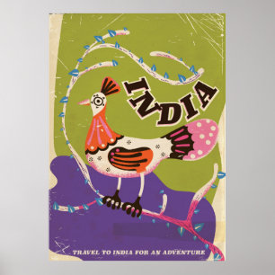 Vintage India Travel poster