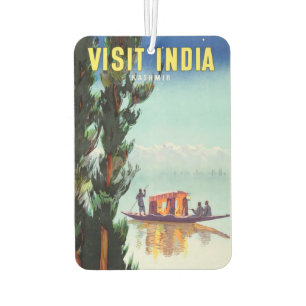 Vintage India Travel Poster air freshner Car Air Freshener