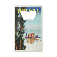 Vintage India Travel Poster custom bottle opener
