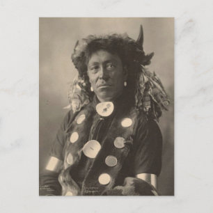Vintage indian : Cloud Man, Assinaboine - Postcard