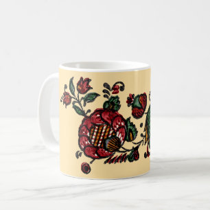 Vintage Indian Cotton Chintz Fabric  Coffee Mug
