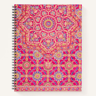 Vintage Indian Embroidery Pattern Notebook