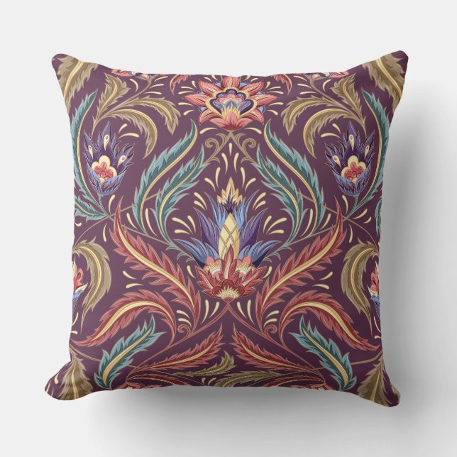 Vintage Indian Style Floral Pattern Cushion (Front)