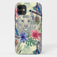 Vintage Indian Style Tiger Pattern