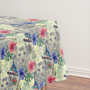 Vintage Indian Style Tiger Pattern Tablecloth