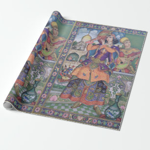 Vintage Indian women print wrapping paper