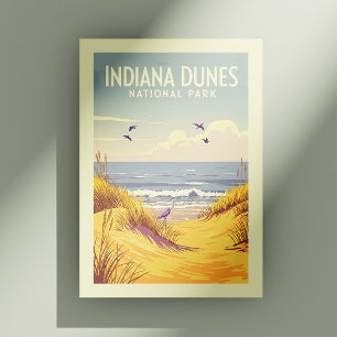 Vintage Indiana Dunes National Park  Postcard