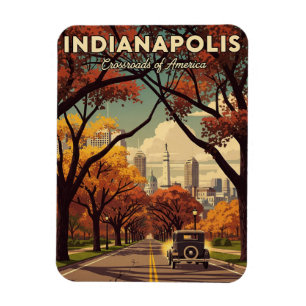 Vintage Indiana Indianapolis Magnet