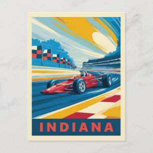 Vintage Indiana Racing Postcard