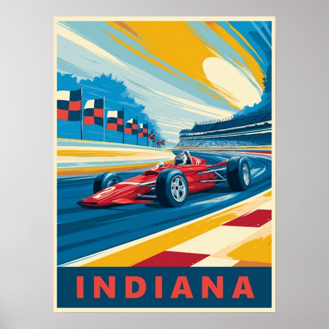 Vintage Indiana Racing Poster (Front)