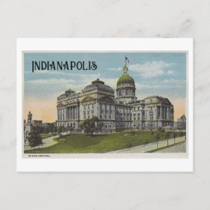 Vintage Indiana Statehouse, Indianapolis Postcard
