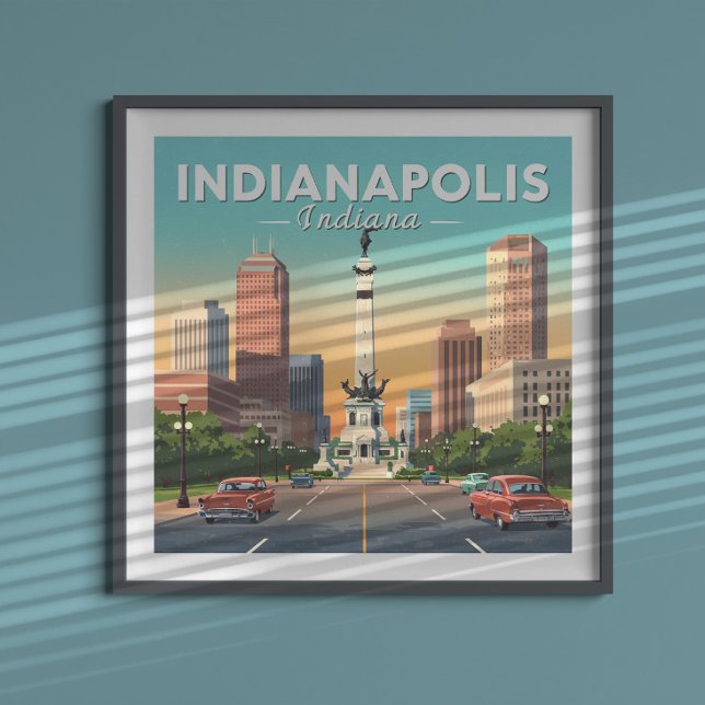 Vintage Indianapolis Indiana Poster (Creator Uploaded)