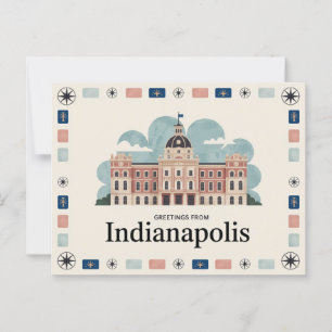 Vintage Indianapolis Postcard Greetings from