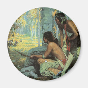 Vintage Indians, Taos Turkey Hunters by Couse Magnet