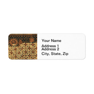 Vintage Indonesian Batik Kawung Pattern Rustic