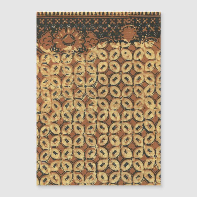Vintage Indonesian Batik Kawung Pattern Rustic (Front)