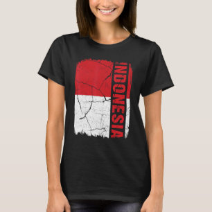 Vintage Indonesian Flag Indonesia Pride Roots Heri T-Shirt