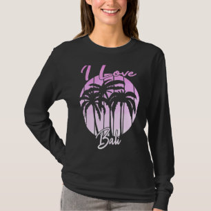 Vintage Indonesian Vacation Bali Palm Trees I Lov T-Shirt