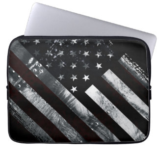Vintage Industrial American Flag Laptop Sleeve